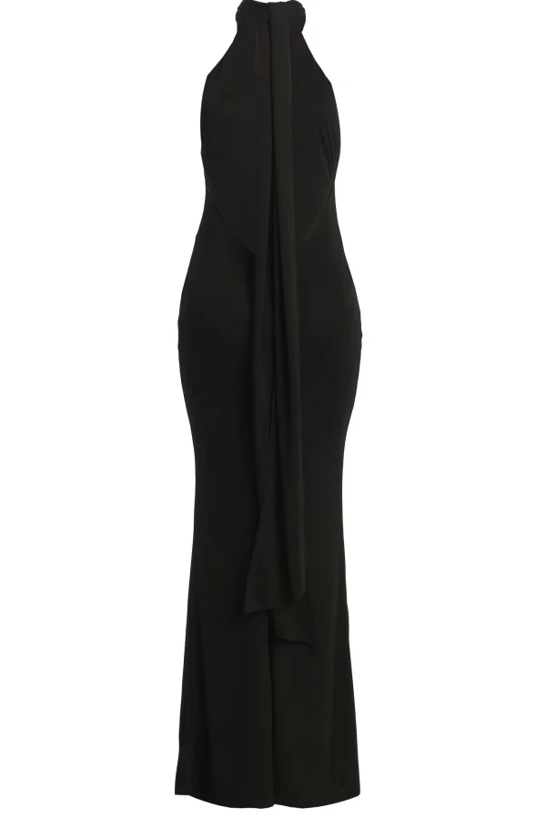JLUXLABEL Black Golden Evening Maxi Gown