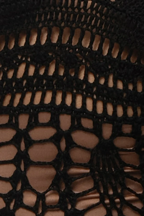 JLUXLABEL Black Great Escape Crochet Maxi Dress