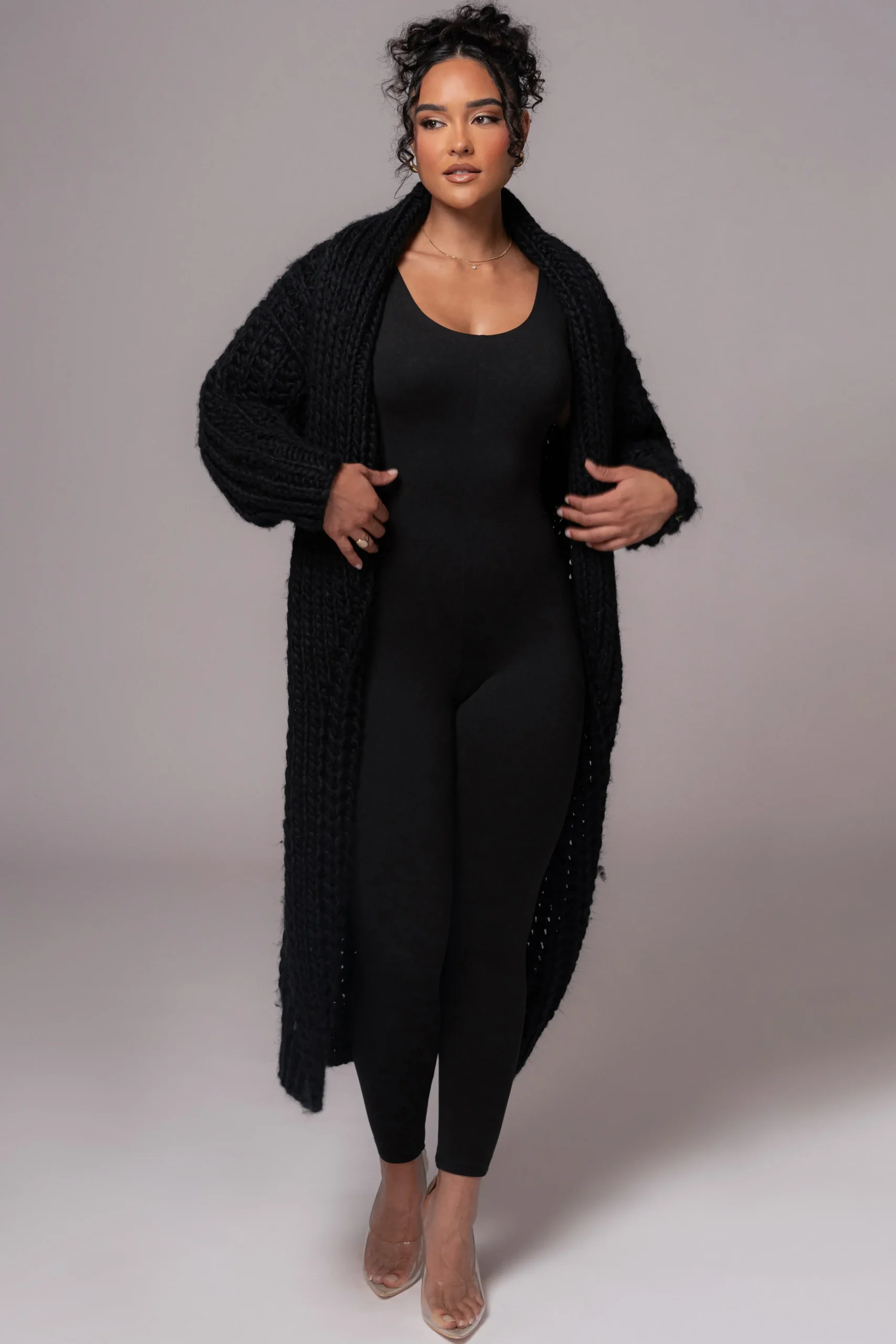 black_hold_me_close_shawl_2.webp JLUXLABEL Black Hold Me Close Shawl Collar Cardigan