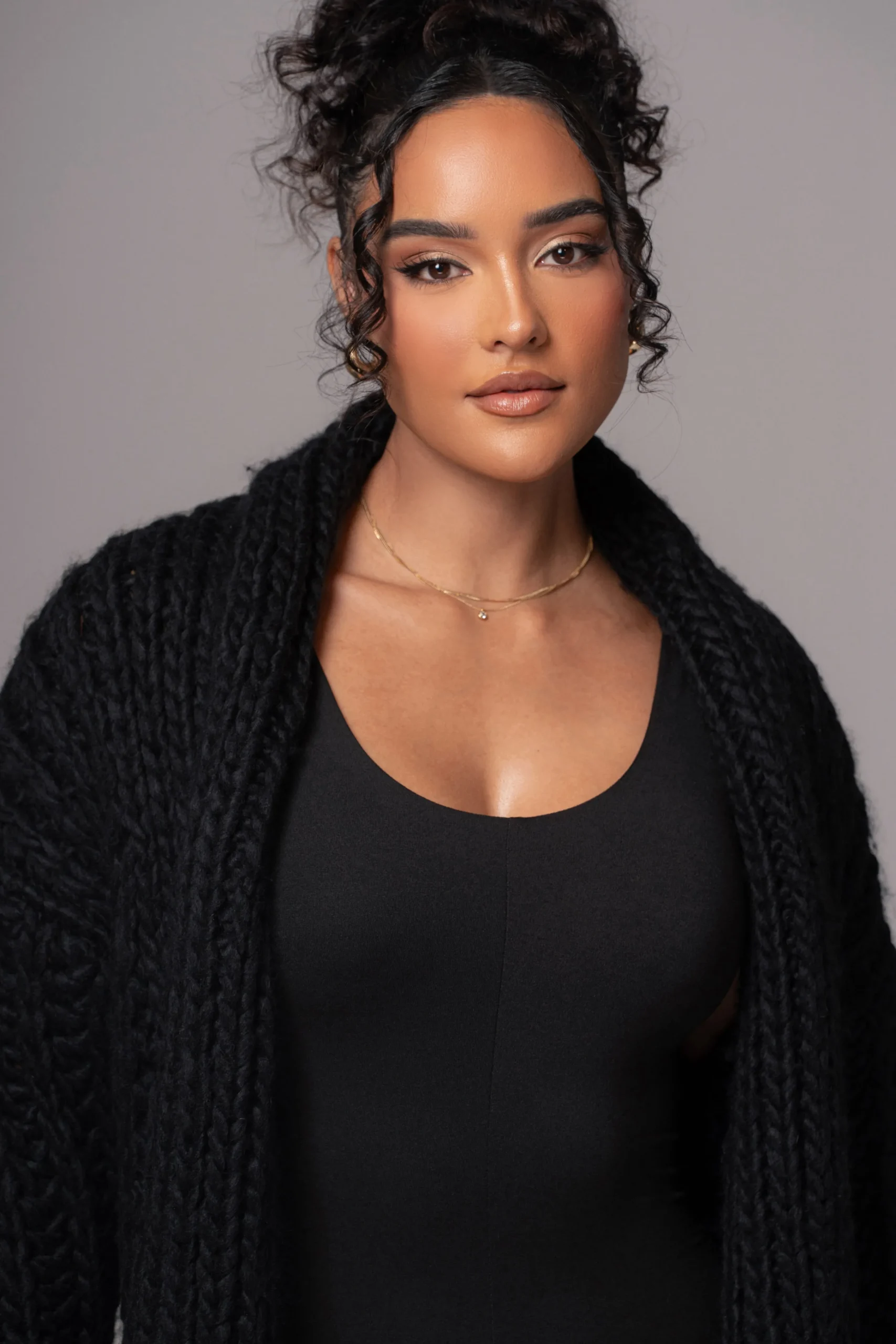 black_hold_me_close_shawl_4.webp JLUXLABEL Black Hold Me Close Shawl Collar Cardigan