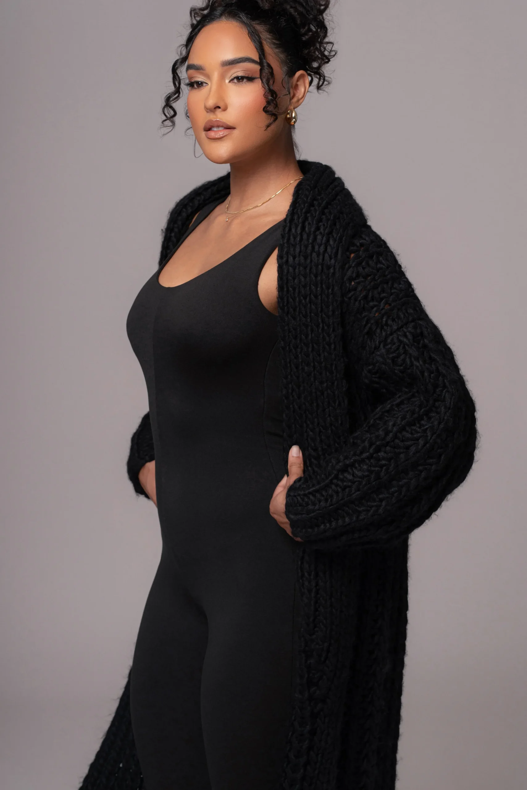 black_hold_me_close_shawl_5.webp JLUXLABEL Black Hold Me Close Shawl Collar Cardigan