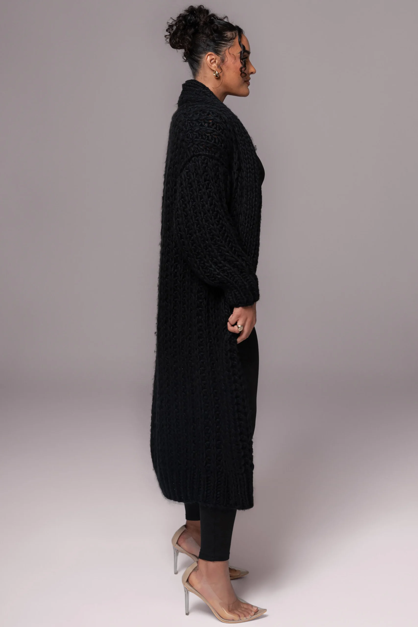 black_hold_me_close_shawl_6.webp JLUXLABEL Black Hold Me Close Shawl Collar Cardigan