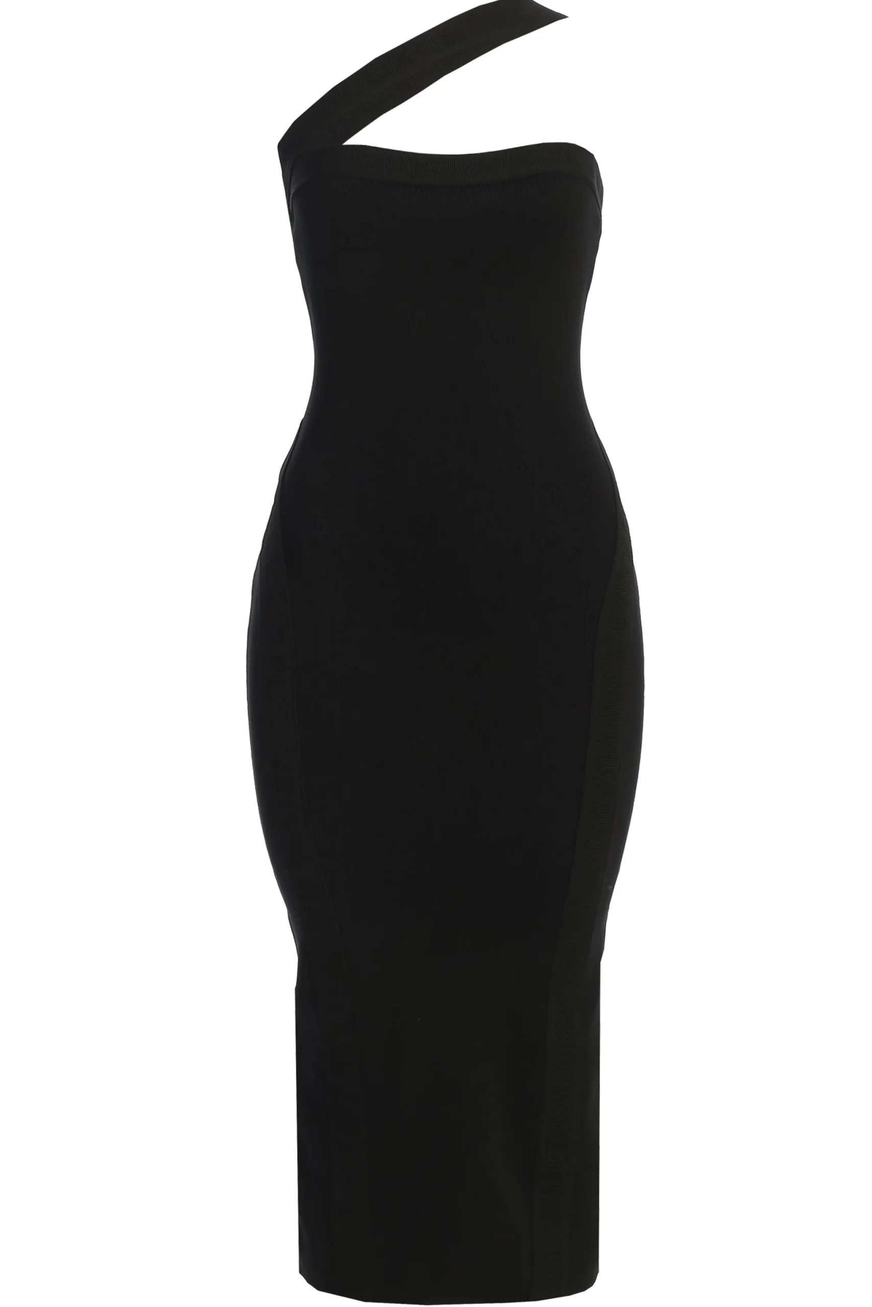black_ivone_asymmetrical__0.webp JLUXLABEL Black Ivone Asymmetrical Midi Dress