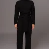 JLUXLABEL Black Ivy Sweater Knit Pant Set