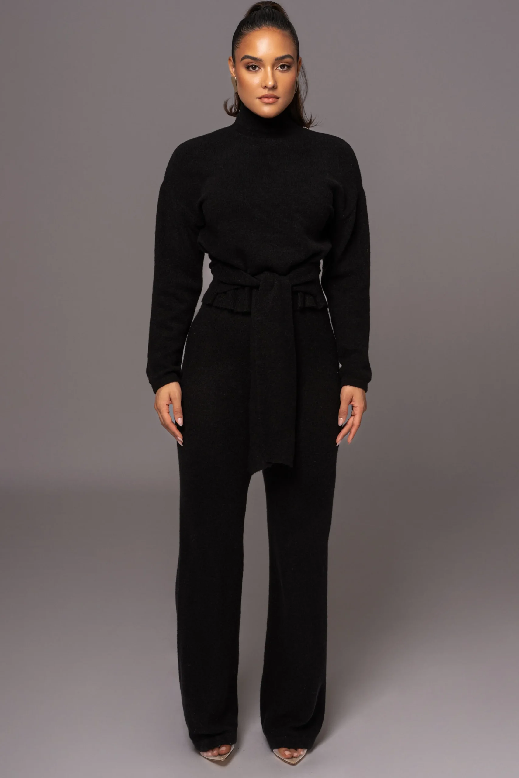 black_ivy_sweater_knit_pa_0.webp JLUXLABEL Black Ivy Sweater Knit Pant Set