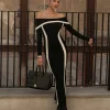 JLUXLABEL Black Janet Off Shoulder Maxi Dress