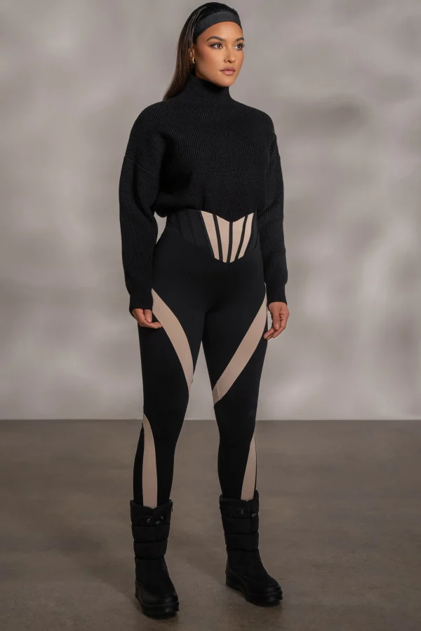 JLUXLABEL Black Jenni Turtleneck Sweater Top
