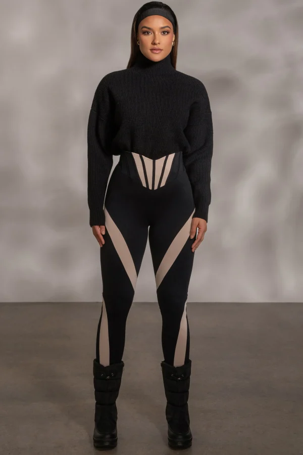 JLUXLABEL Black Jenni Turtleneck Sweater Top