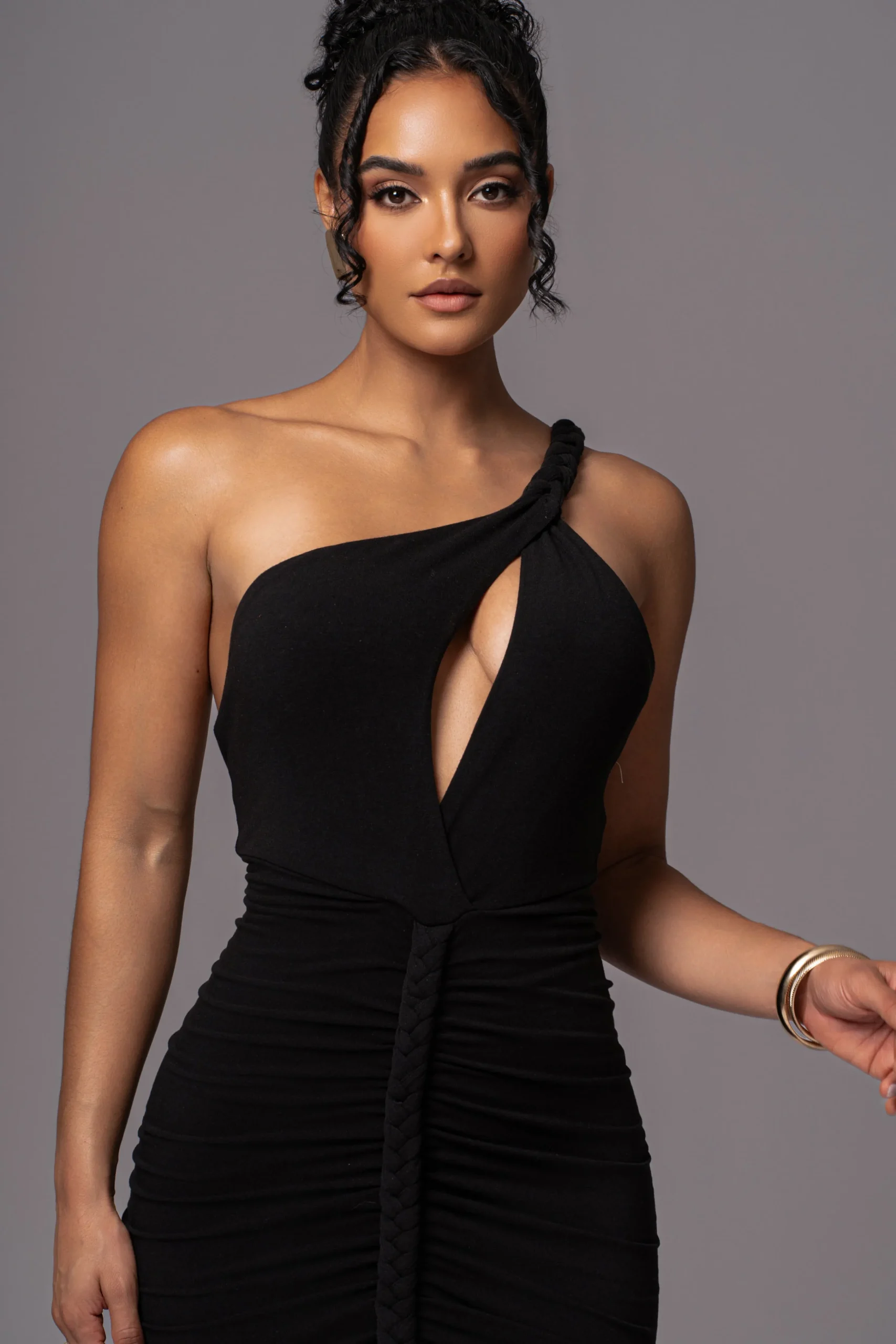 black_jess_ruched_midi_dr_3.webp JLUXLABEL Black Jess Ruched Midi Dress