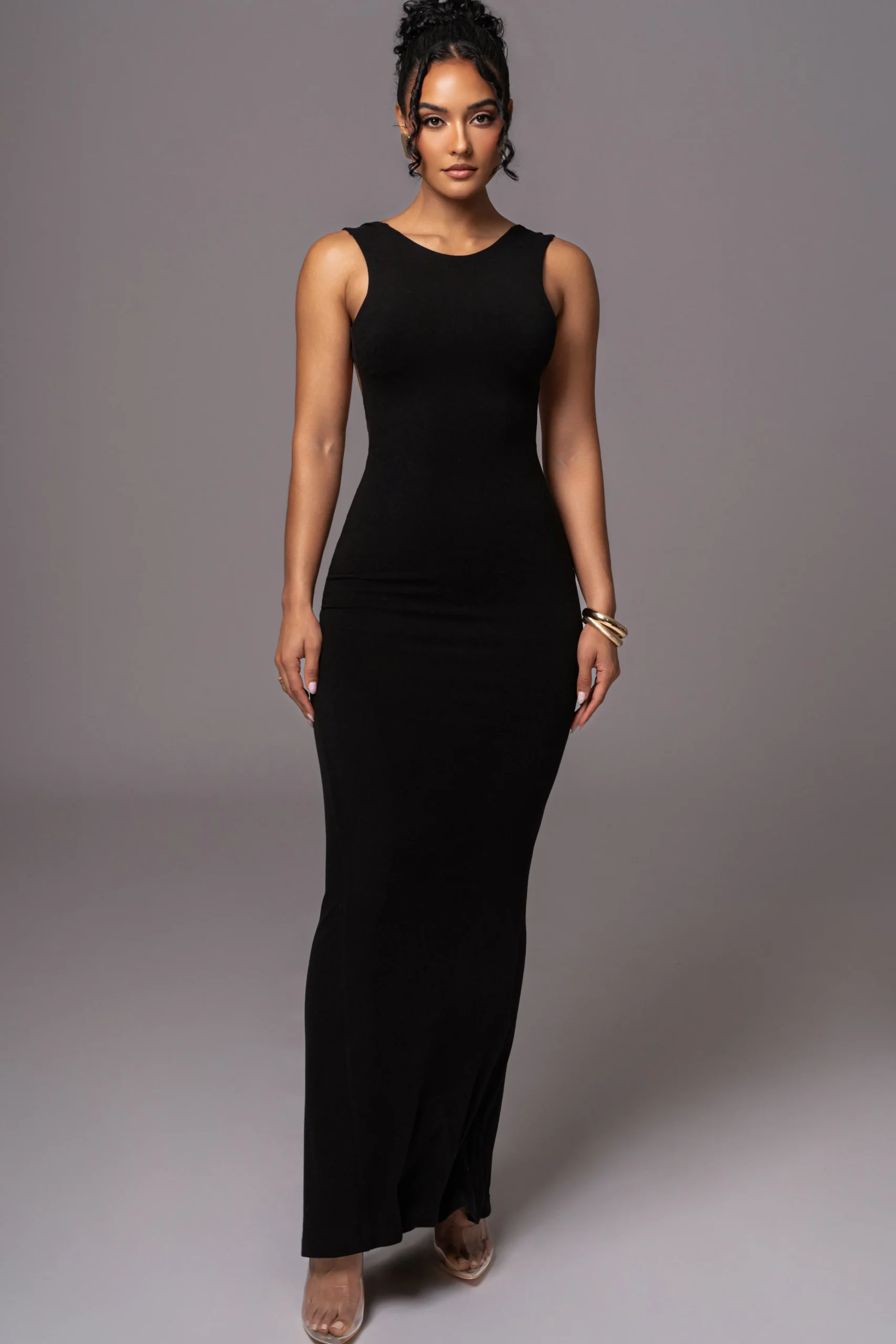 black_jluxbasix_front_and_1.webp JLUXLABEL Black JLUXBASIX FRONT AND CENTER MAXI DRESS