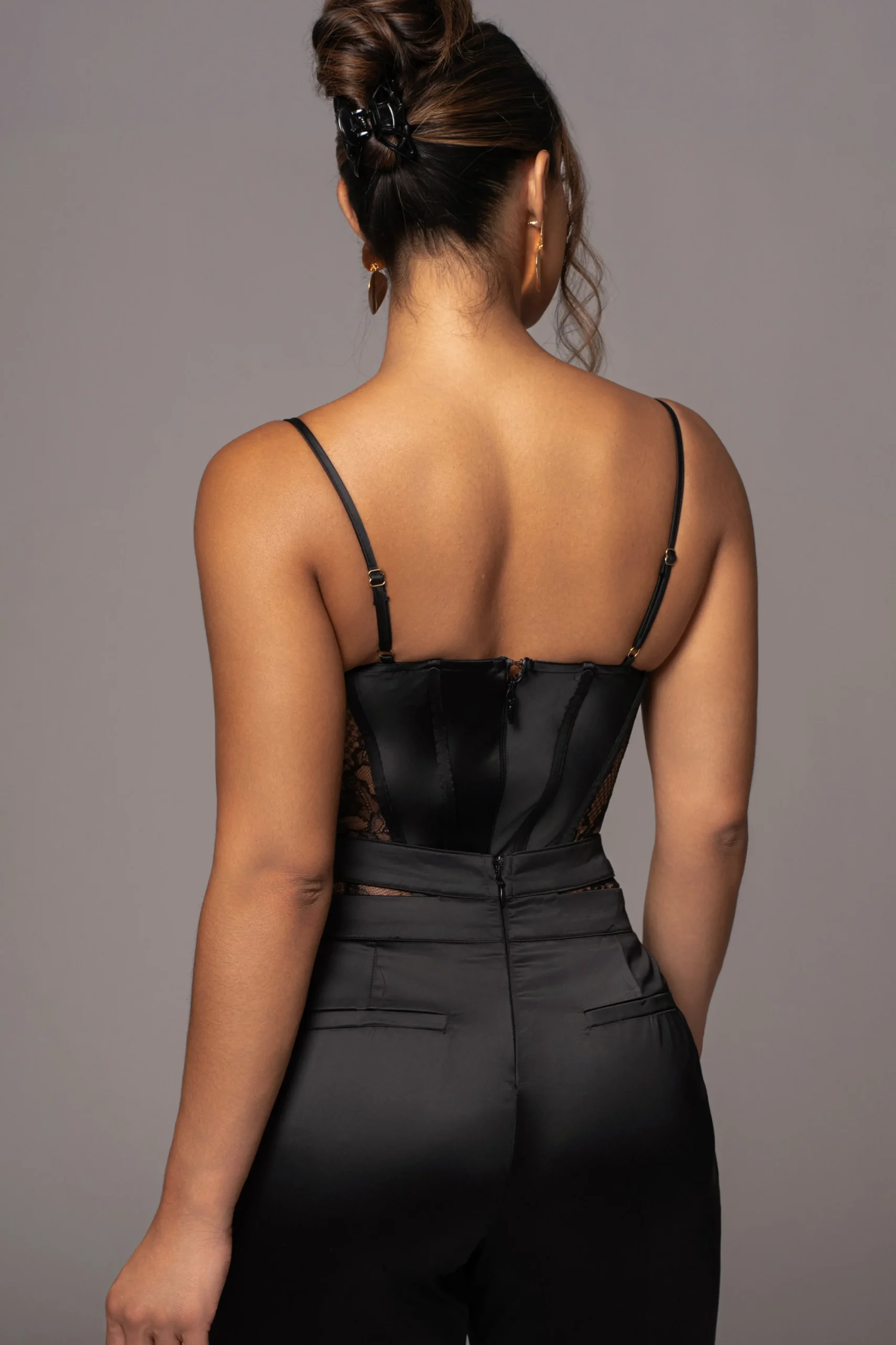black_joana_cutout_satin__4.webp JLUXLABEL Black Joana Cutout Satin Trousers