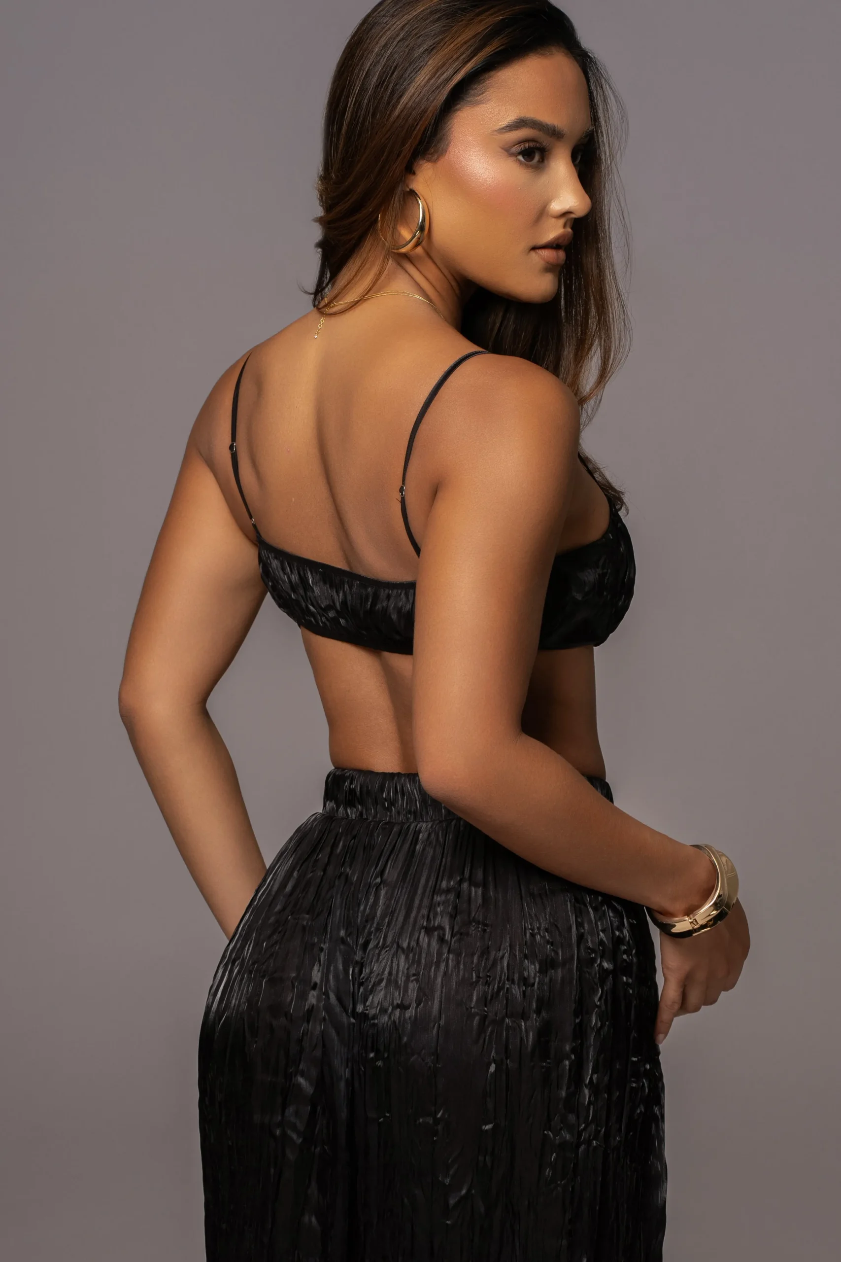 black_lets_get_away_satin_10.webp JLUXLABEL Black Lets Get Away Satin Pant Set