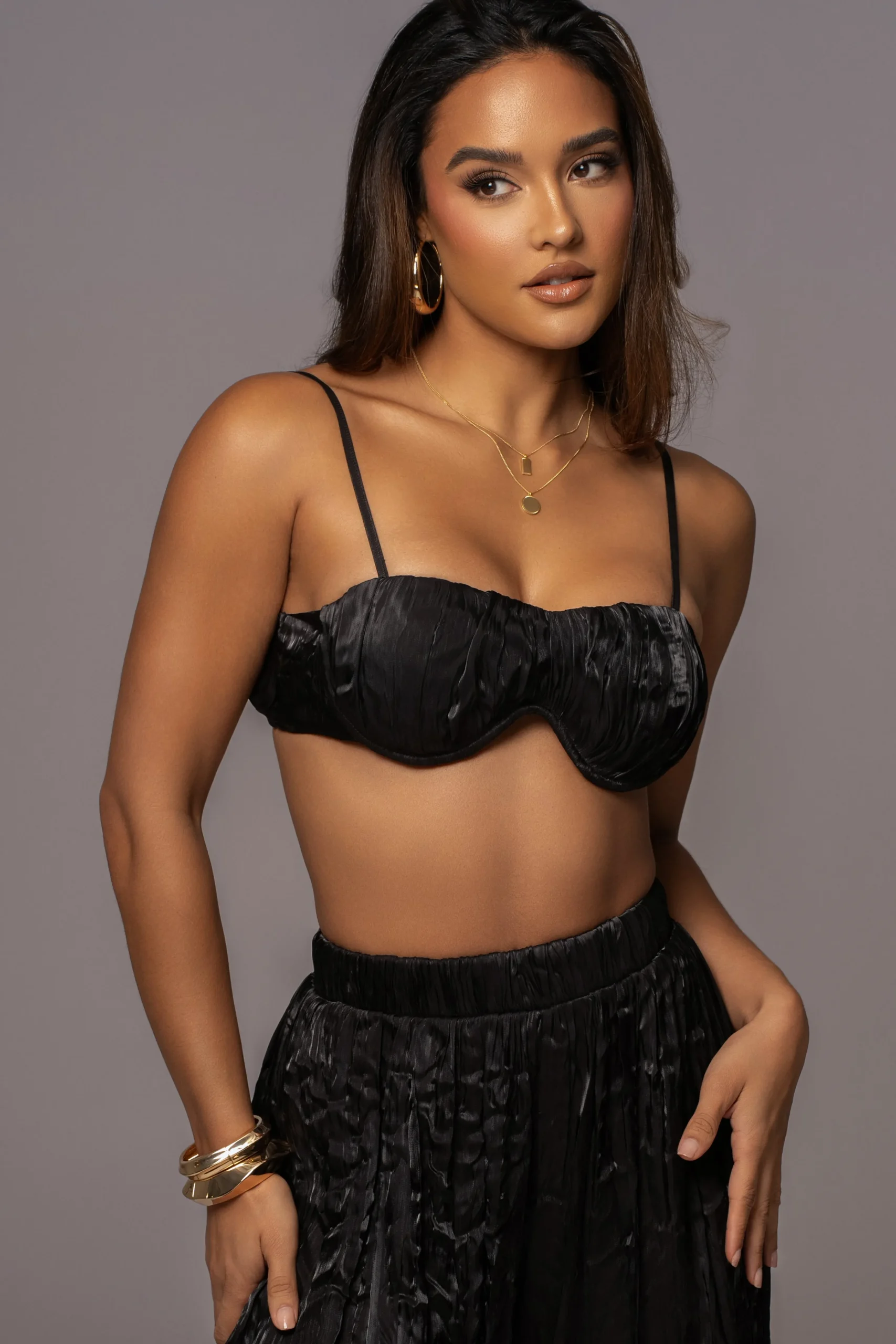 black_lets_get_away_satin_5.webp JLUXLABEL Black Lets Get Away Satin Pant Set