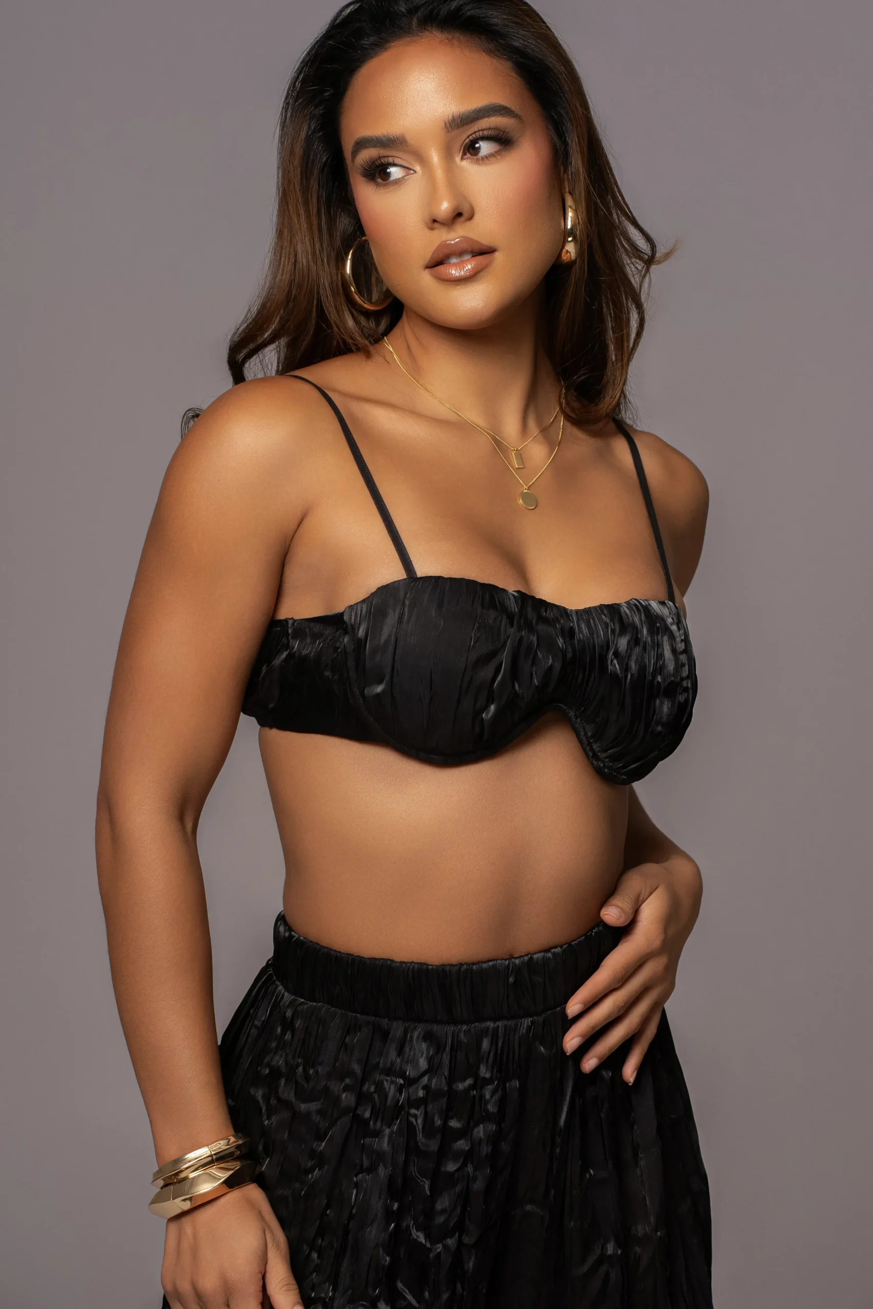 black_lets_get_away_satin_8.webp JLUXLABEL Black Lets Get Away Satin Pant Set