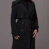 JLUXLABEL Black Maxinne Knit Coat