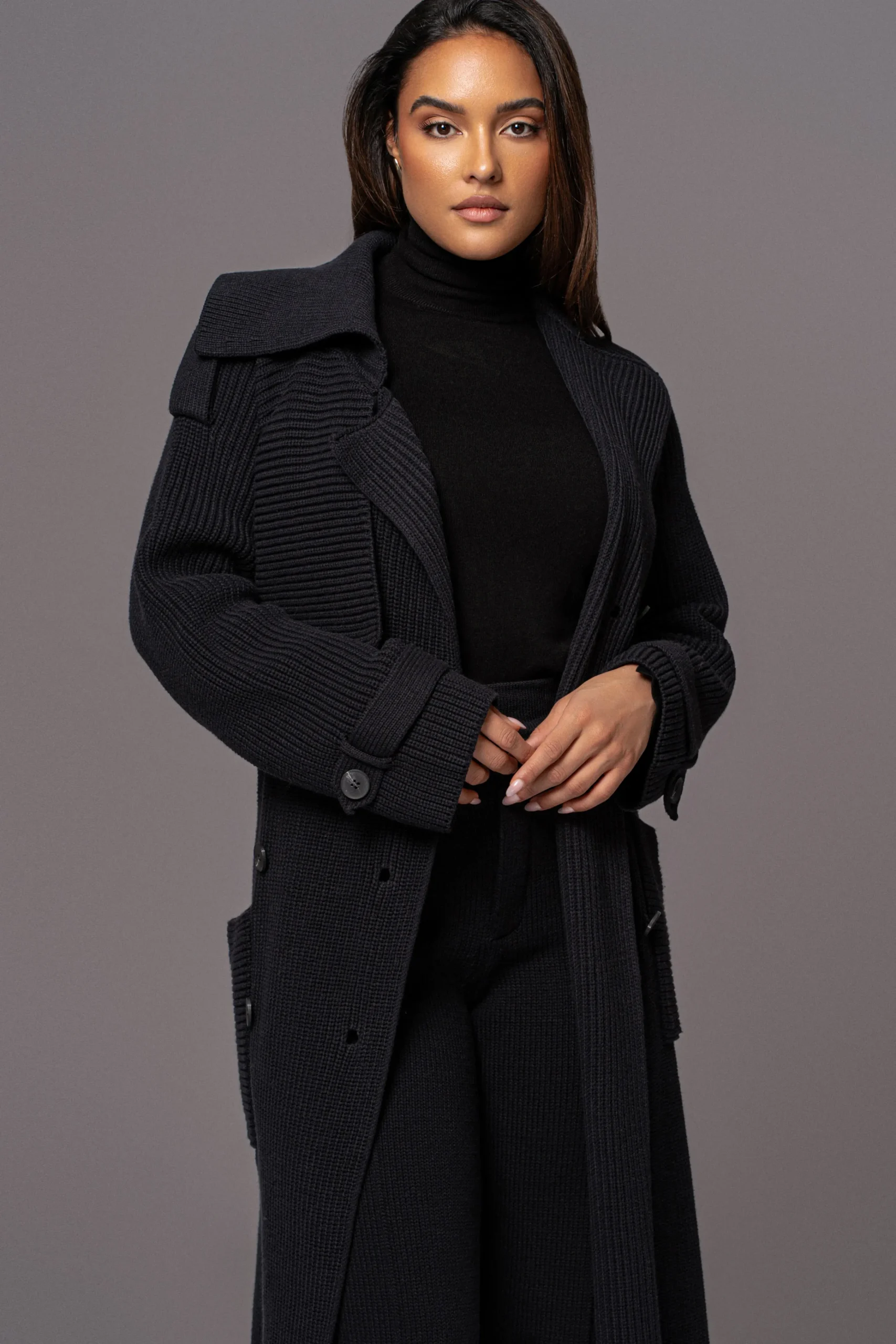 black_maxinne_knit_coat_2.webp JLUXLABEL Black Maxinne Knit Coat