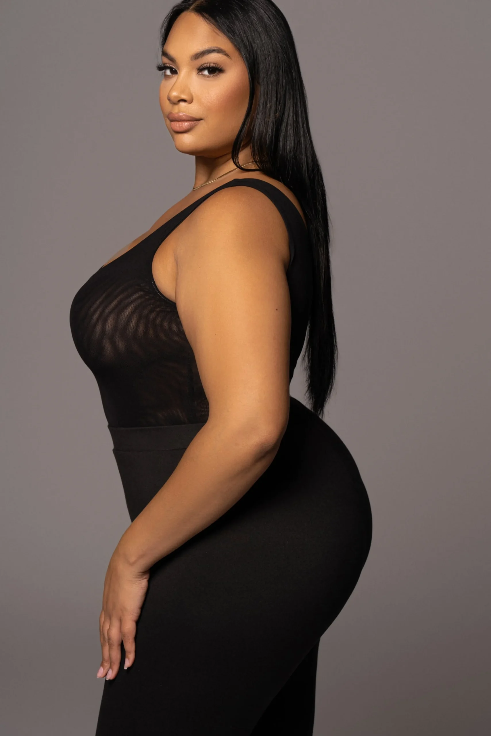 black_mesh_essentials_tan_12.webp JLUXLABEL Black Mesh Essentials Tank Bodysuit Undergarment