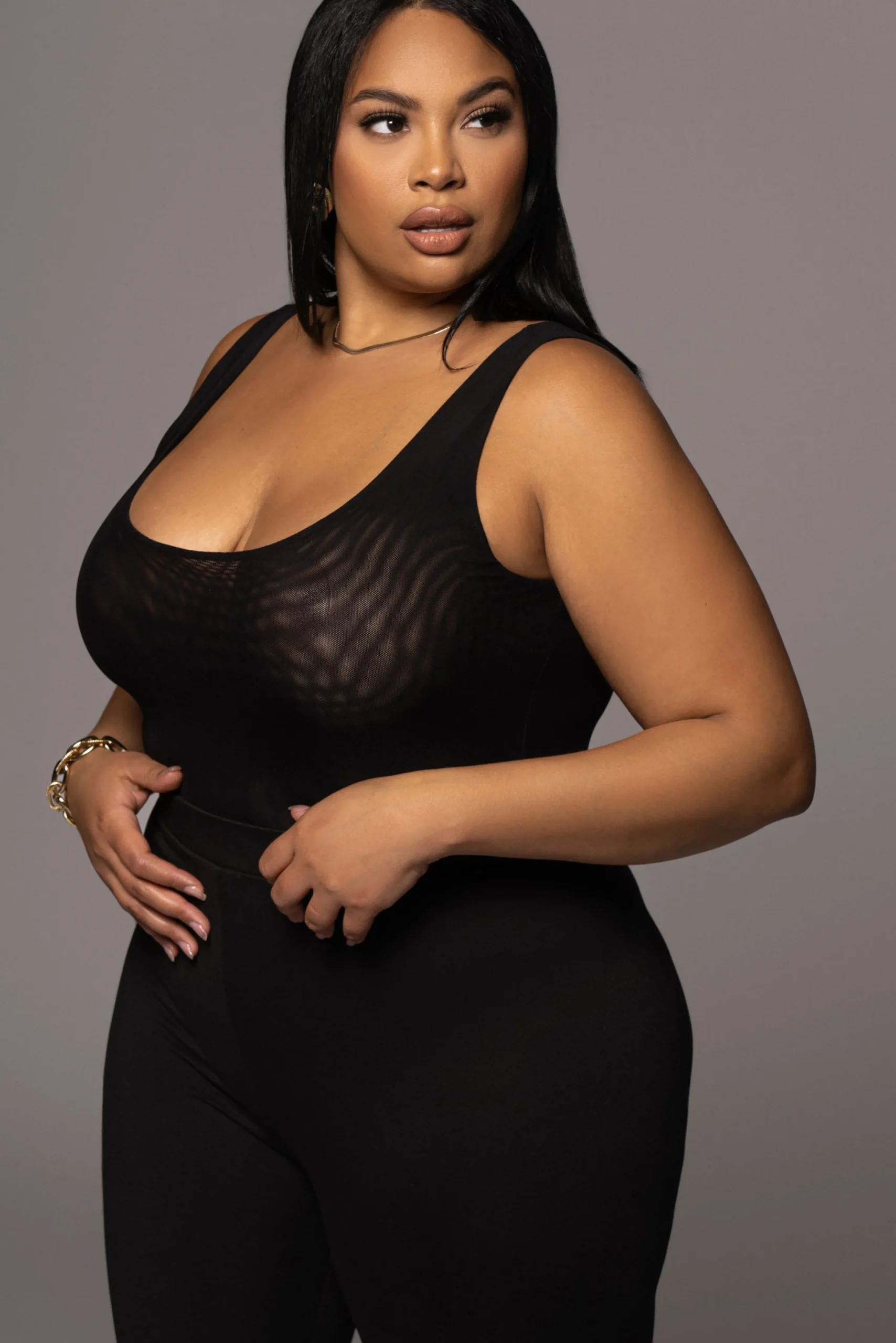 black_mesh_essentials_tan_6.webp JLUXLABEL Black Mesh Essentials Tank Bodysuit Undergarment