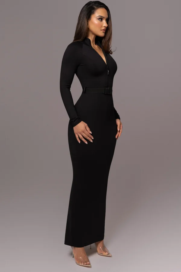 JLUXLABEL Black Movement Mock Maxi Dress