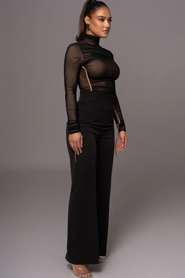 JLUXLABEL Black Novena Woven Pants