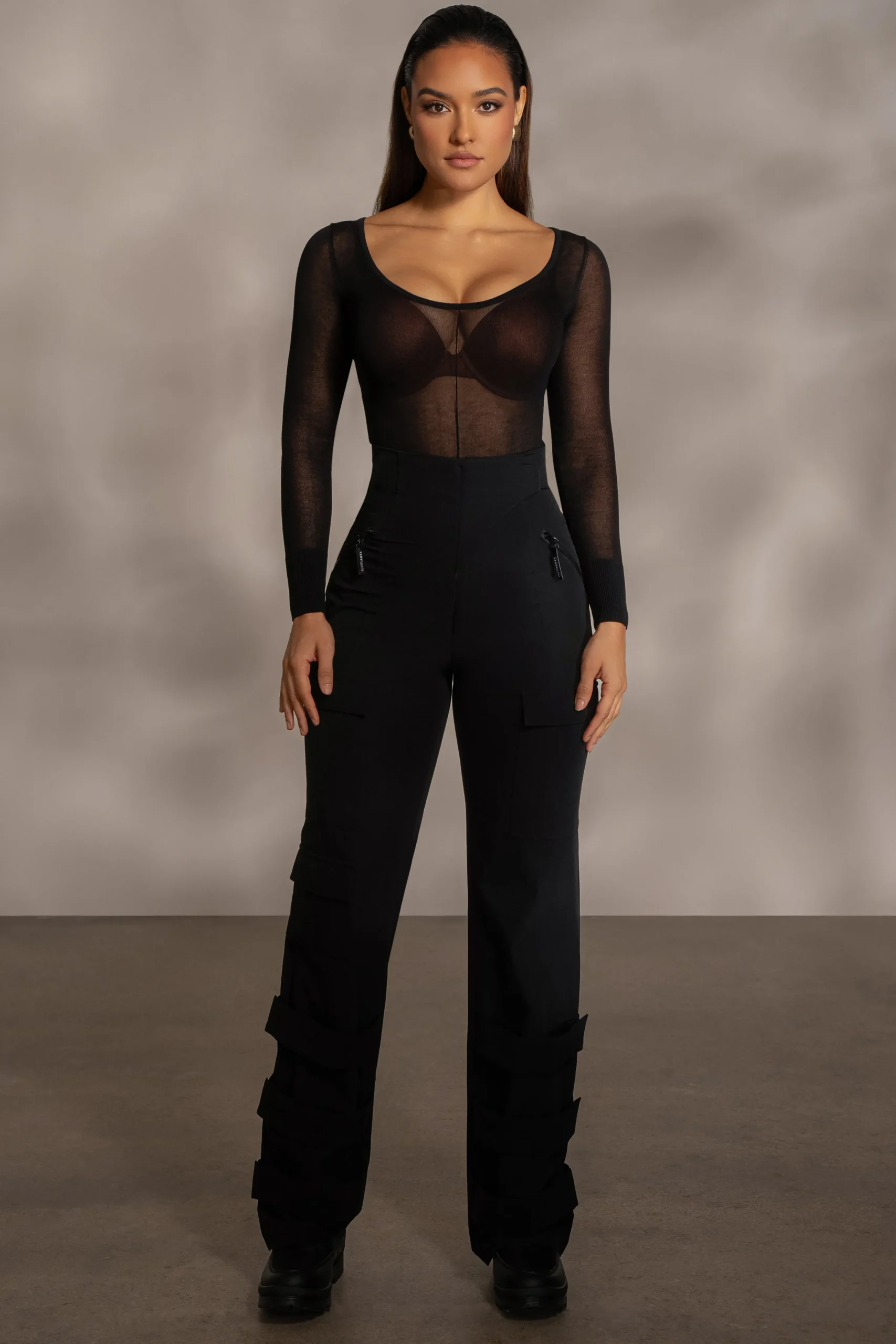 black_nyah_nylon_utility__2.webp JLUXLABEL Black Nyah Nylon Utility Pants