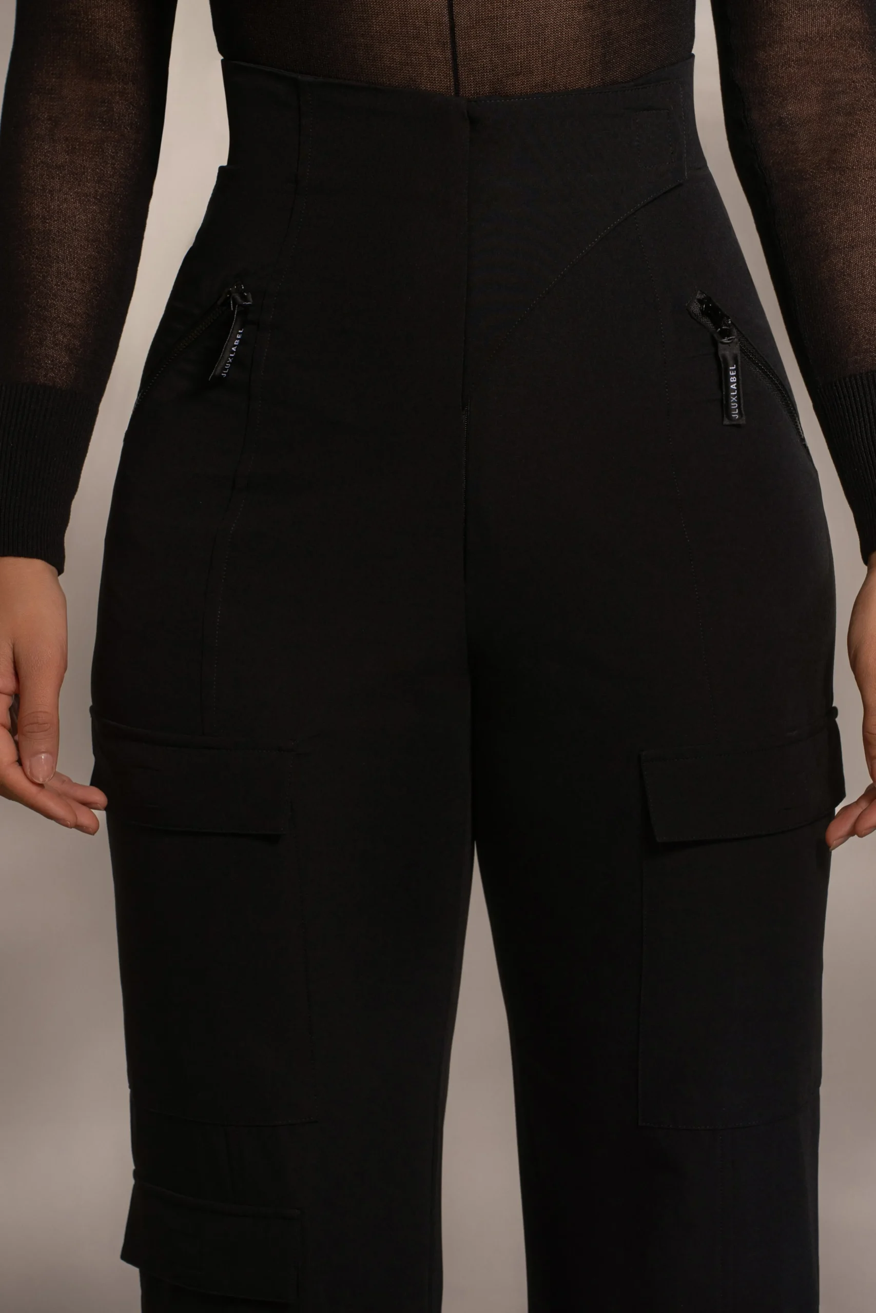 black_nyah_nylon_utility__4.webp JLUXLABEL Black Nyah Nylon Utility Pants