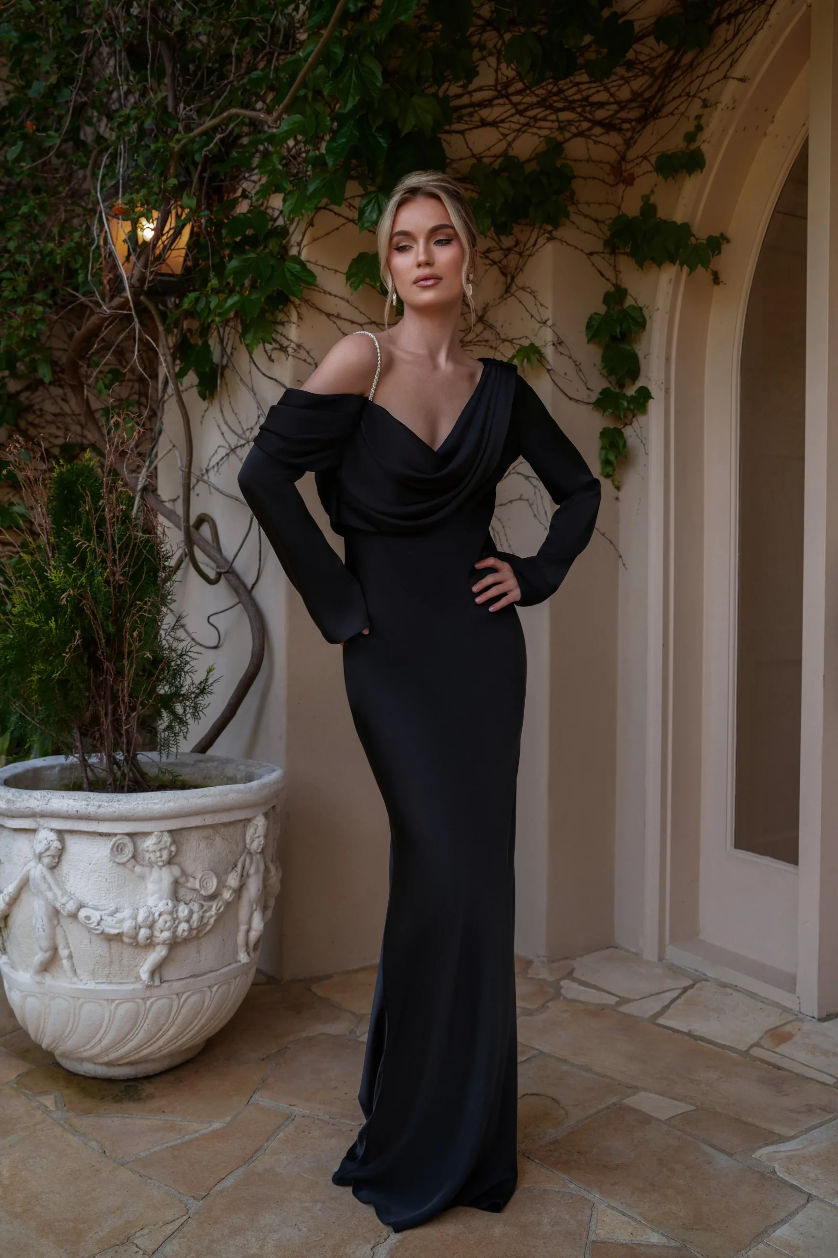 black_one_and_only_satin__0.webp JLUXLABEL Black One And Only Satin Dress