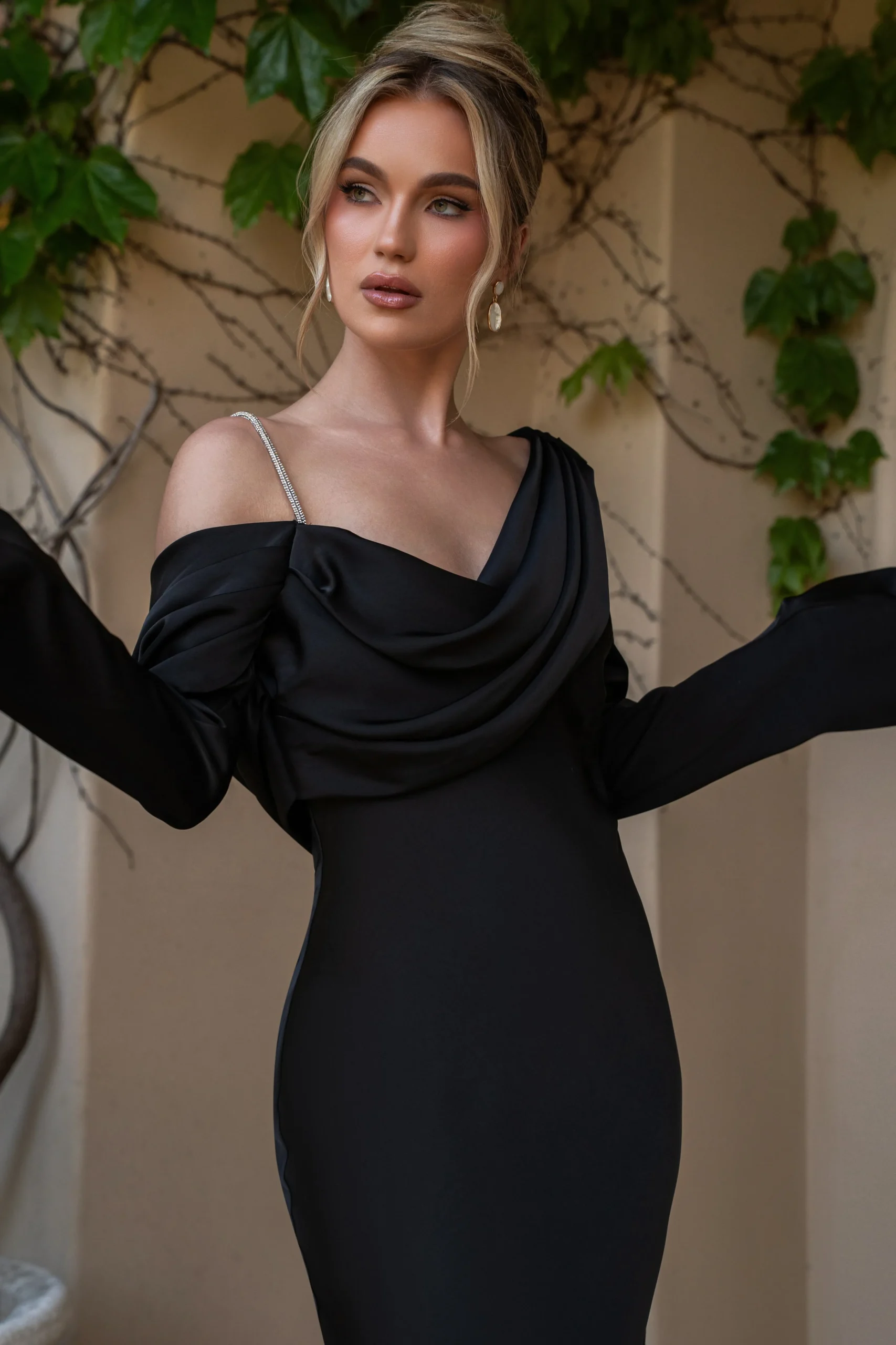 black_one_and_only_satin__8.webp JLUXLABEL Black One And Only Satin Dress