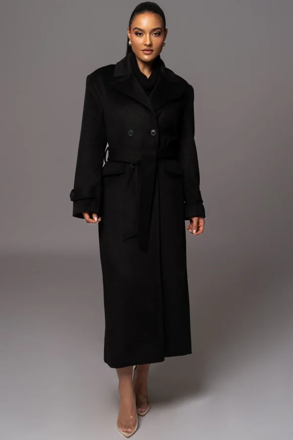 JLUXLABEL Black Rain Or Shine Longline Coat