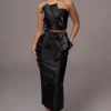 JLUXLABEL Black Reception Pleated Midi Skirt
