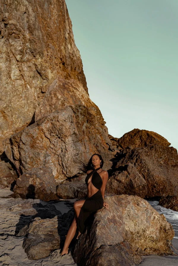 JLUXLABEL Black Sahara Dress