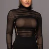 JLUXLABEL Black Santiana Turtleneck Top
