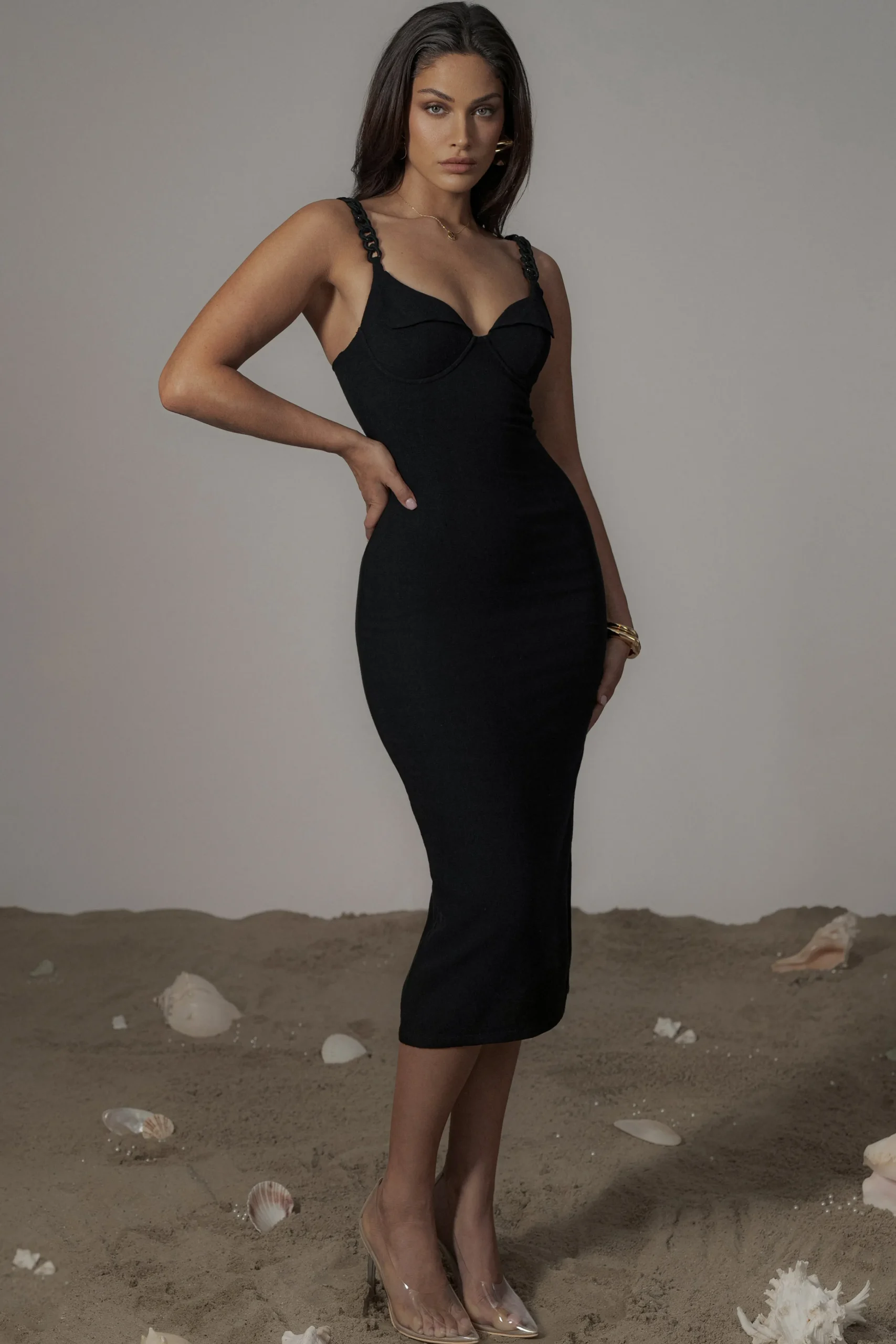 black_secret_hideout_line_1.webp JLUXLABEL Black Secret Hideout Linen Dress