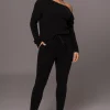 JLUXLABEL Black Sedona Knit Pant Set