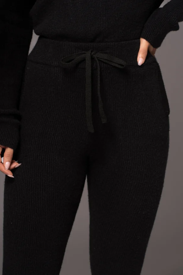 JLUXLABEL Black Sedona Knit Pant Set