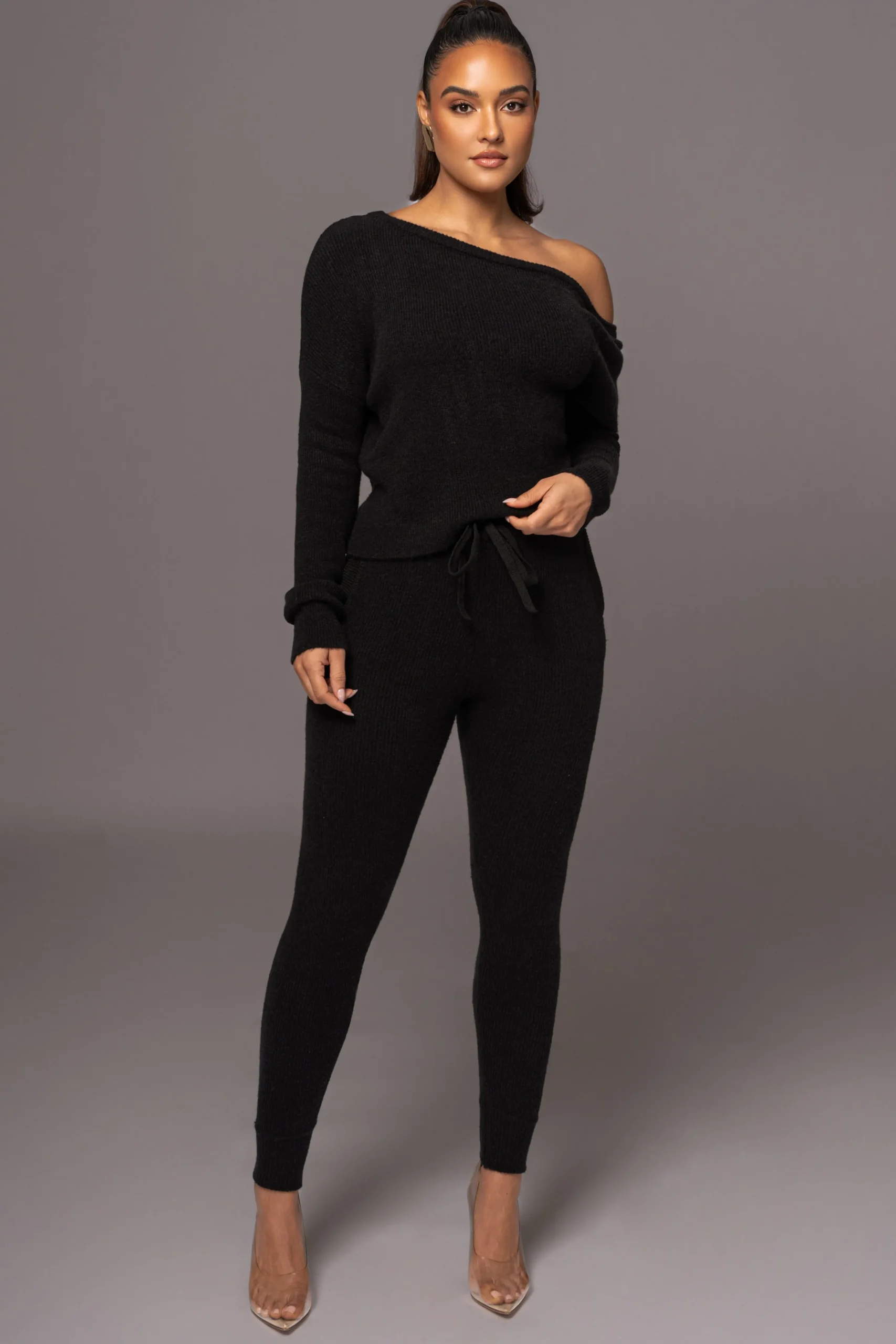 black_sedona_knit_pant_se_3.webp JLUXLABEL Black Sedona Knit Pant Set