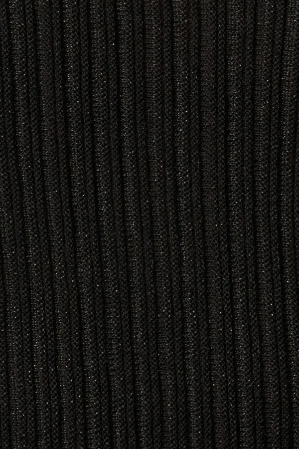 JLUXLABEL Black Serena Ribbed Skirt Set