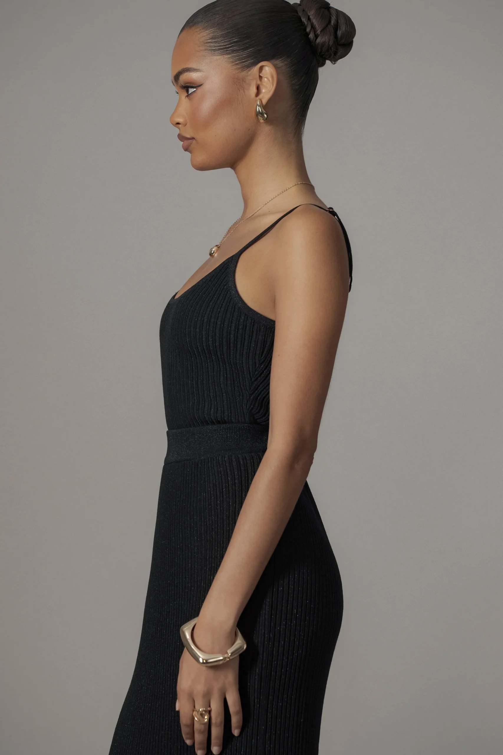black_serena_ribbed_skirt_7.webp JLUXLABEL Black Serena Ribbed Skirt Set