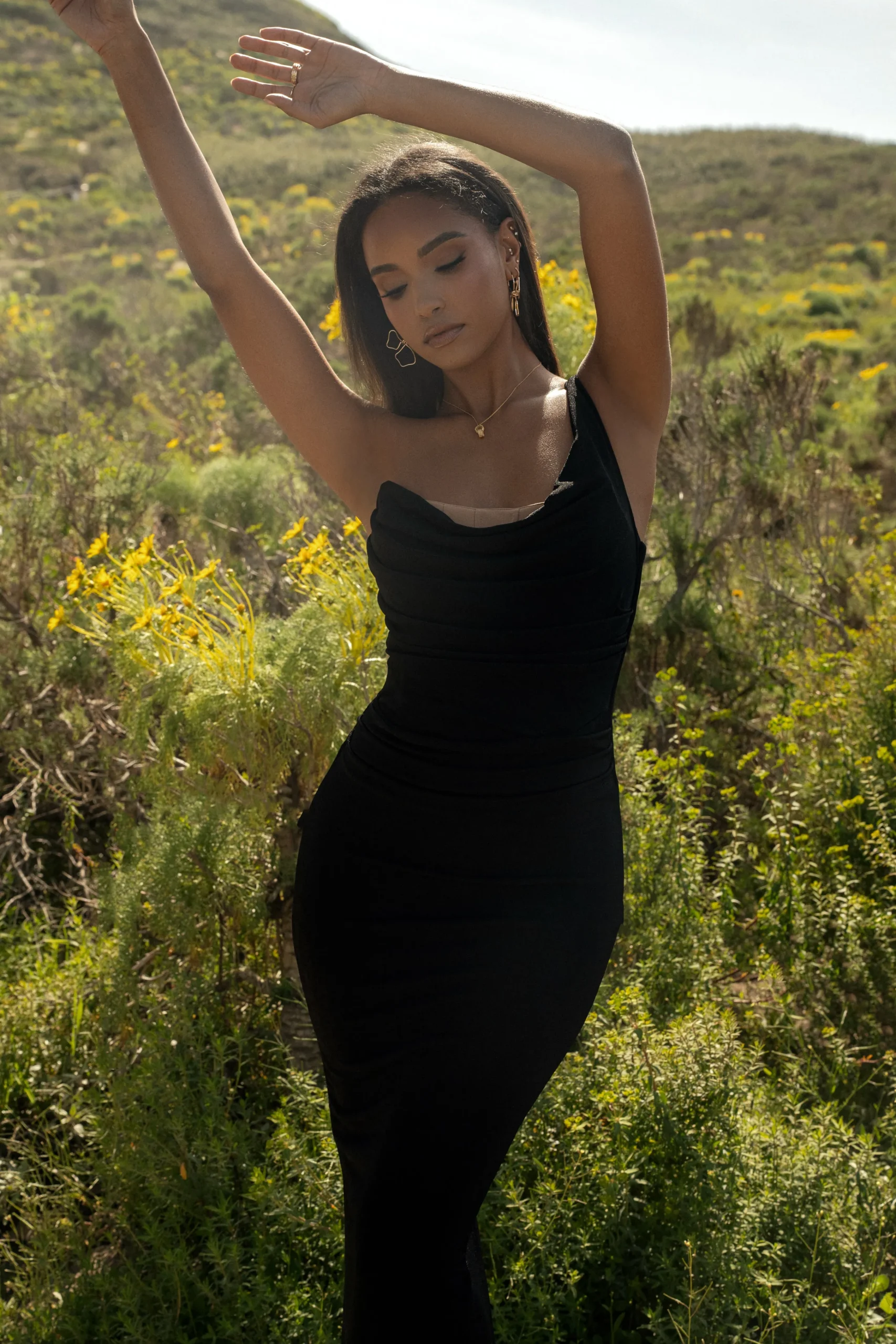 black_slinky_krishna_one__4.webp JLUXLABEL Black Slinky Krishna One Shoulder Maxi Dress