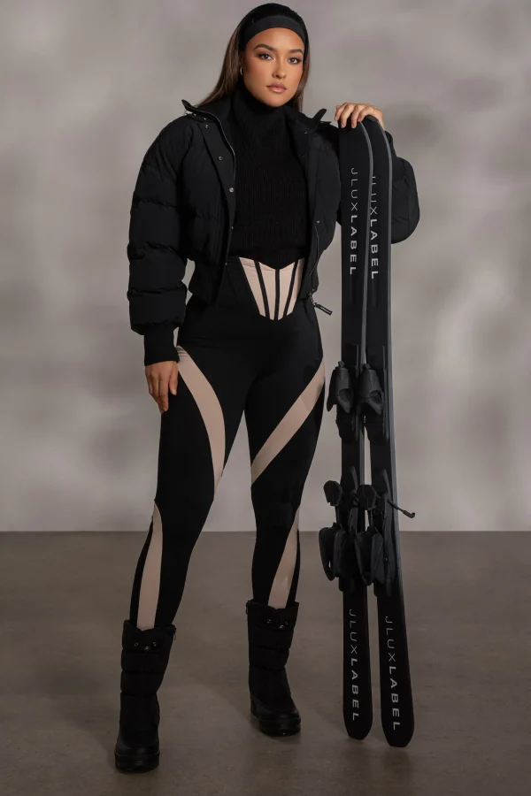 JLUXLABEL Black Stassie Ribbed Jacket