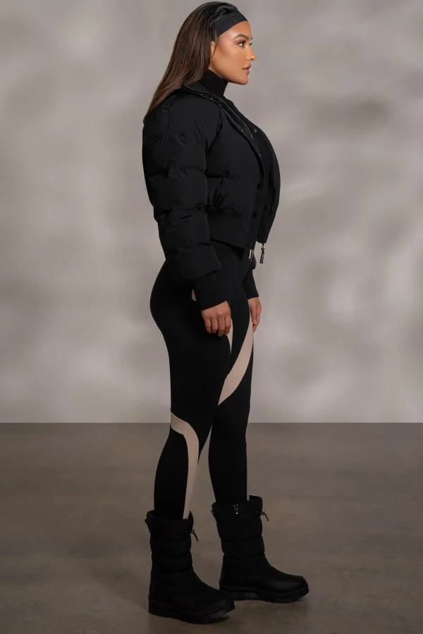 JLUXLABEL Black Stassie Ribbed Jacket