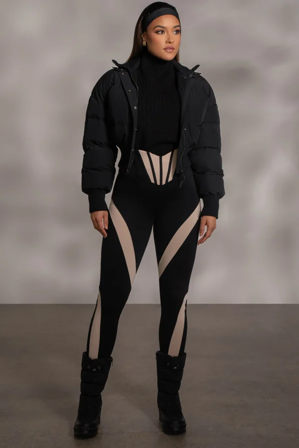 JLUXLABEL Black Stassie Ribbed Jacket