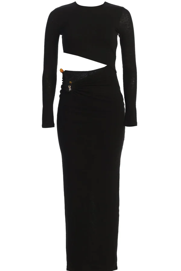 JLUXLABEL Black Summer Romance Cutout Dress