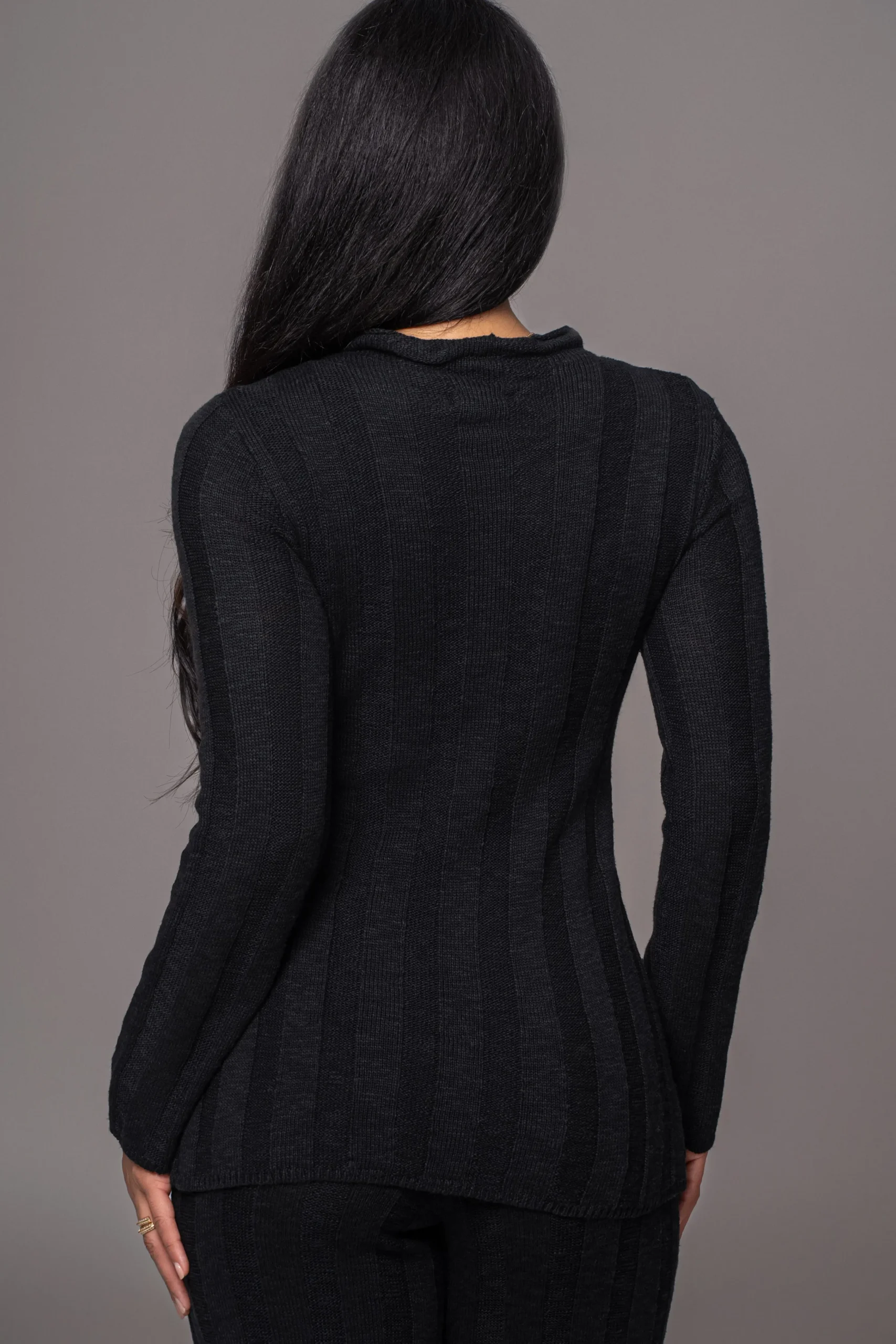 black_take_a_chance_ribbe_11.webp JLUXLABEL Black Take A Chance Ribbed Pant Set