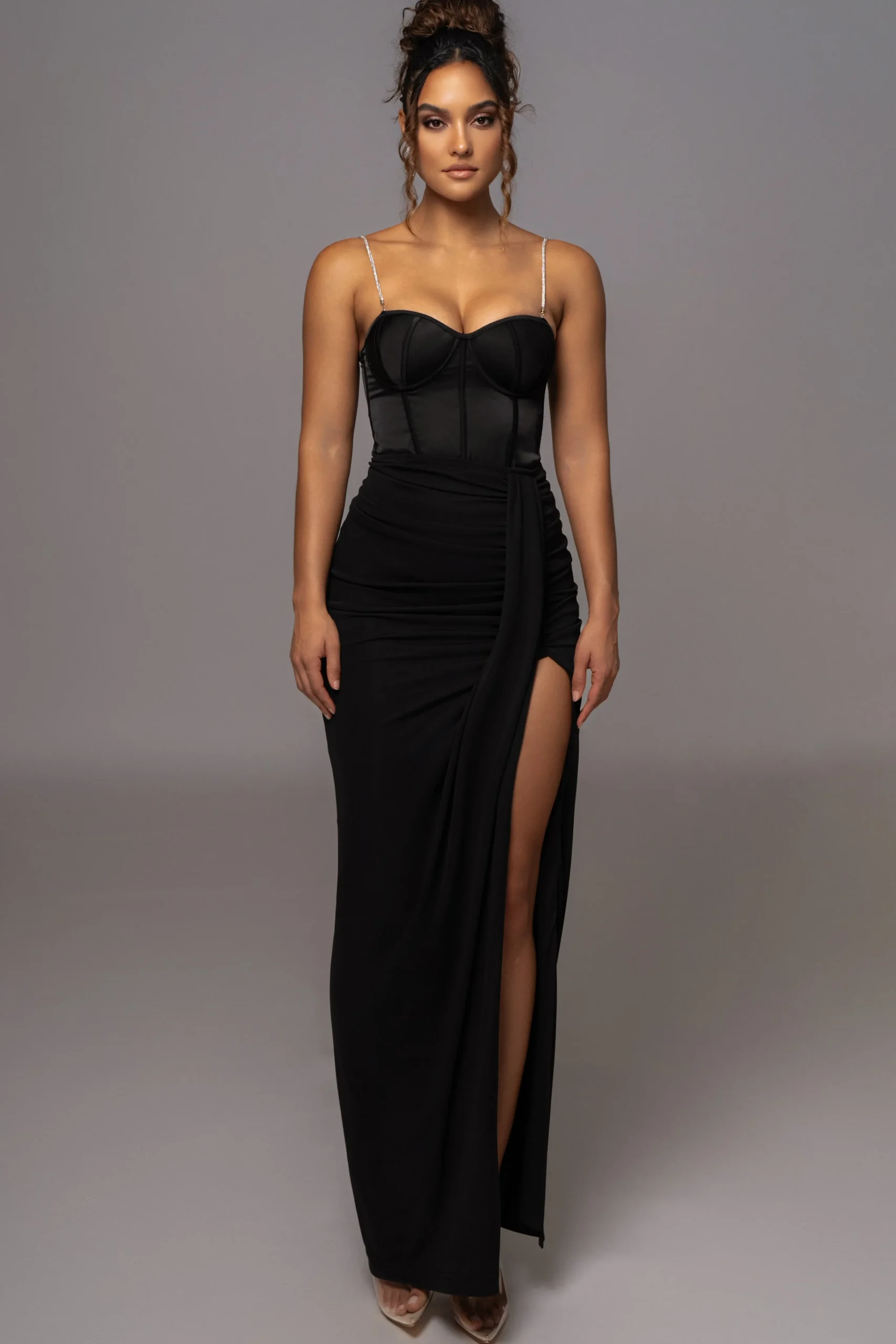 black_tara_drape_skirt_3.webp JLUXLABEL Black Tara Drape Skirt
