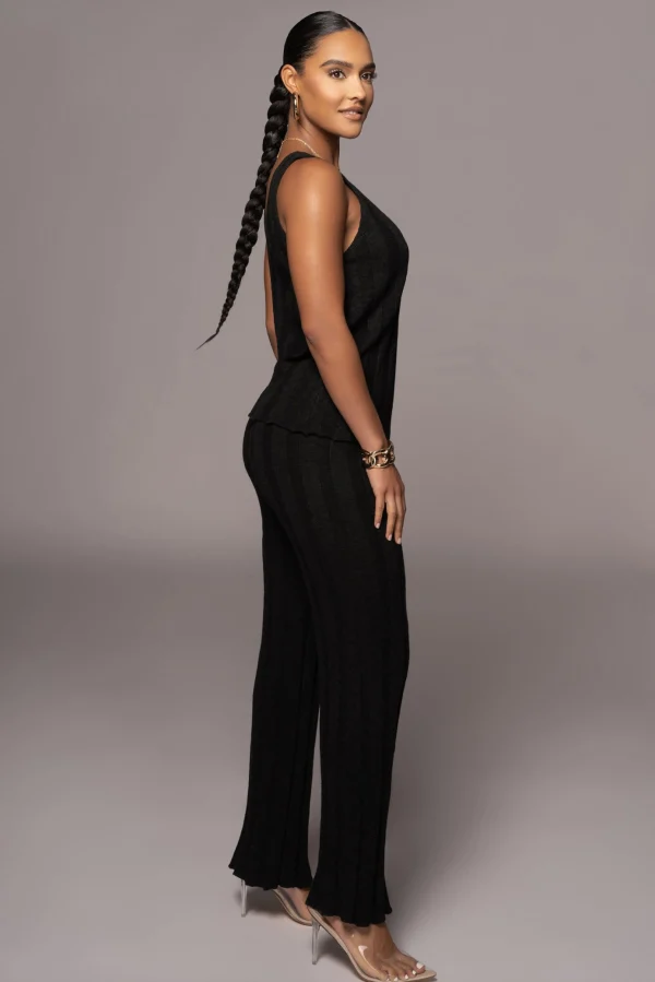 JLUXLABEL Black West Bound Sweater Set