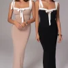 JLUXLABEL Black/Beige Clarice Reversible Maxi Dress