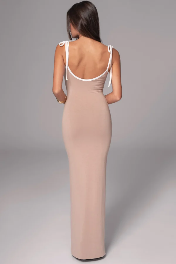 JLUXLABEL Black/Beige Shawna Reversible Maxi Dress
