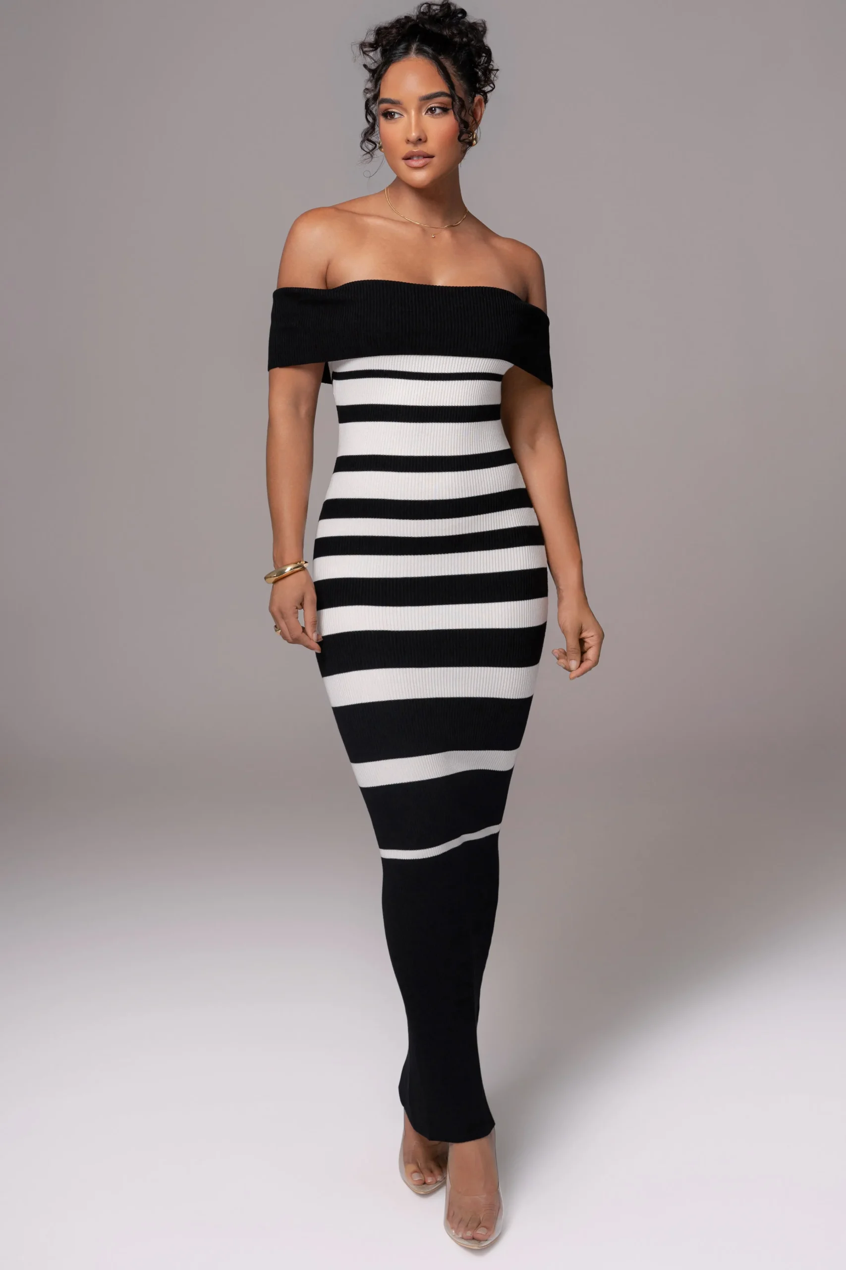 blackivory_striped_custom_1.webp JLUXLABEL Black/Ivory Striped Custom Maxi Dress