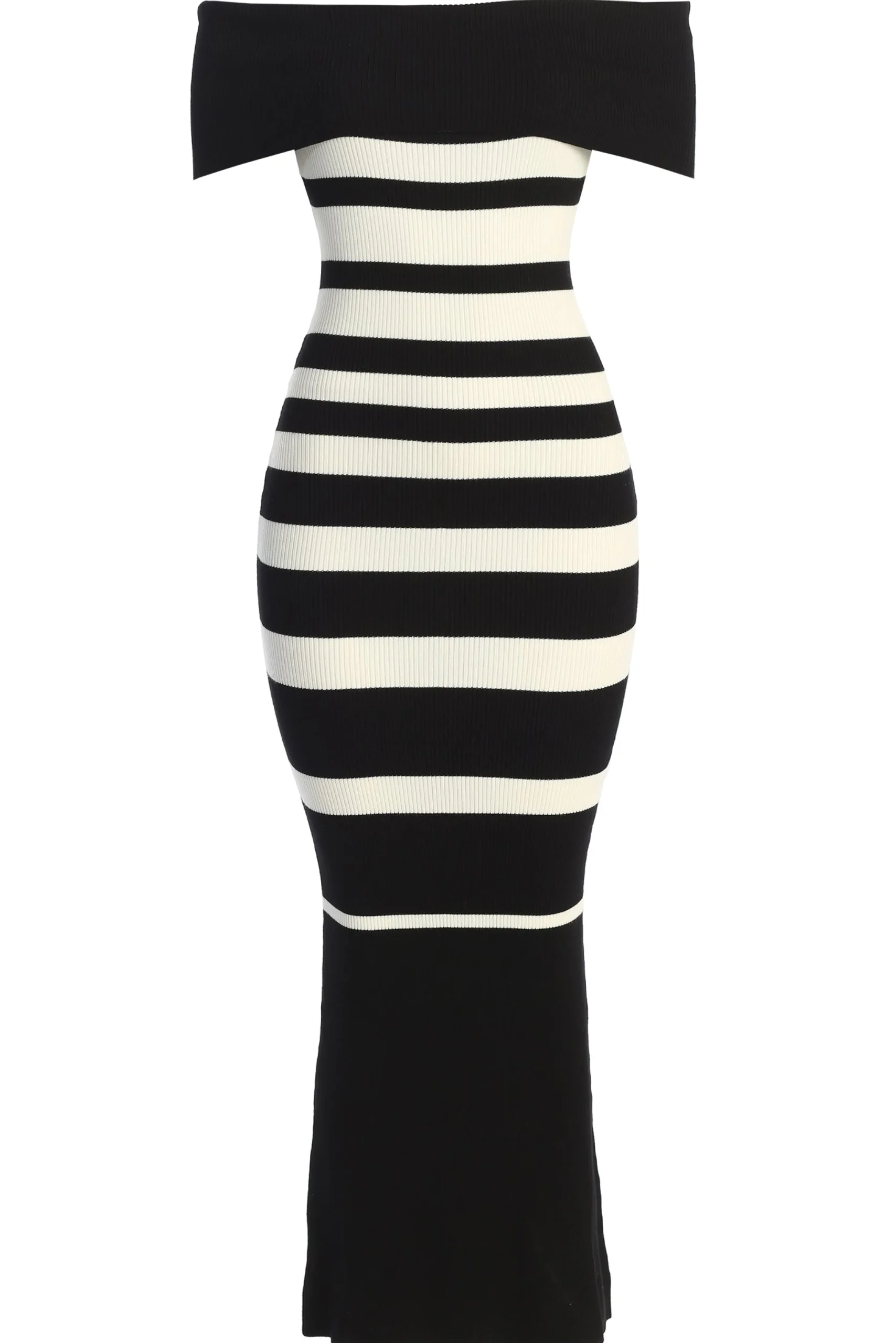 blackivory_striped_custom_2.webp JLUXLABEL Black/Ivory Striped Custom Maxi Dress